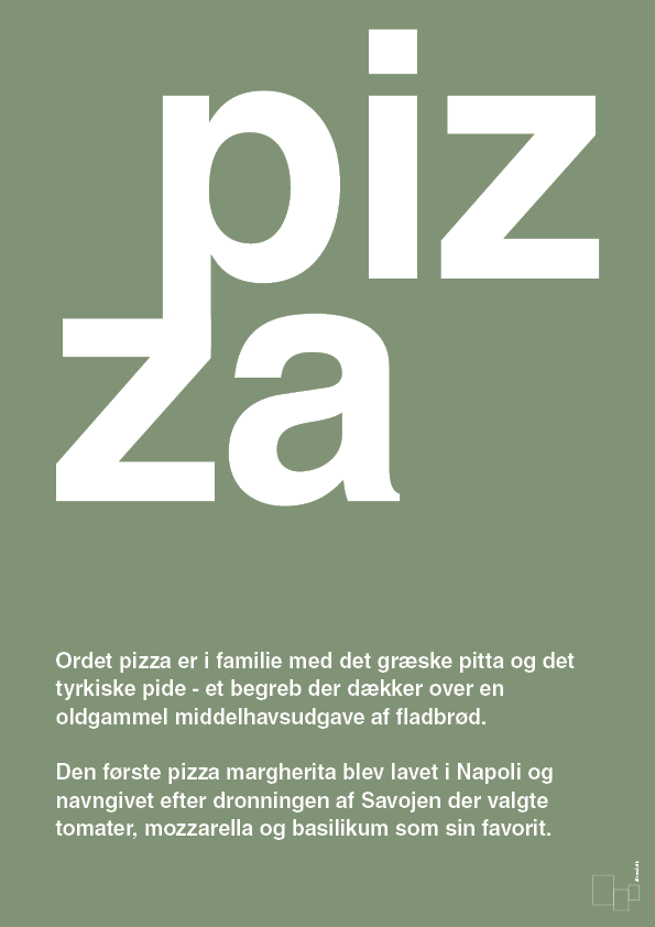 pizza - Plakat med Ord i Jade