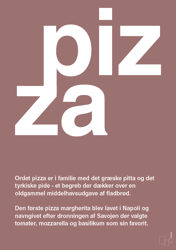 pizza - Plakat med Ord i Plum