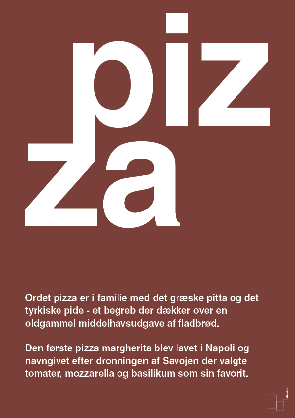 pizza - Plakat med Ord i Red Pepper