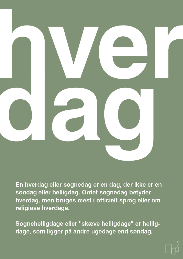 hverdag - Plakat med Ord i Jade