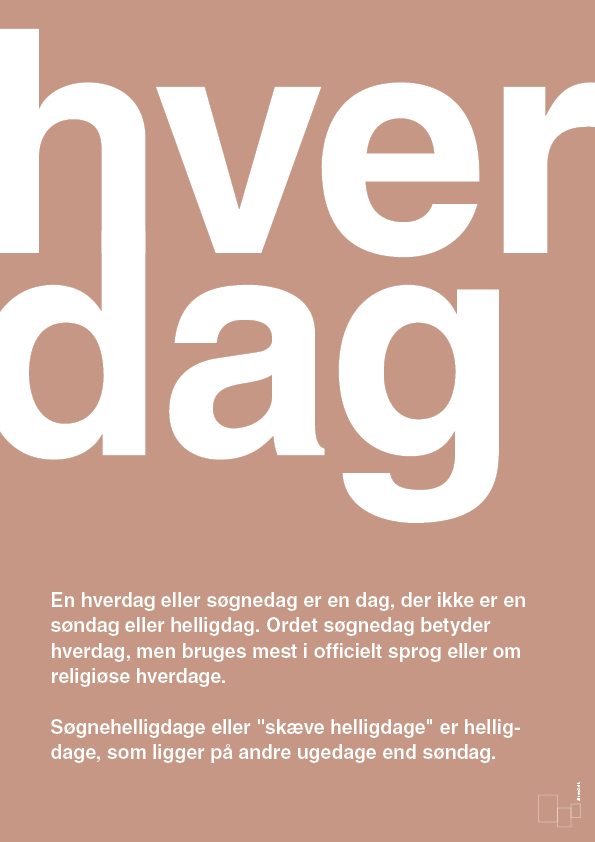 hverdag - Plakat med Ord i Powder