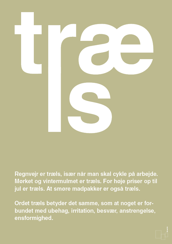 træls - Plakat med Ord i Back to Nature