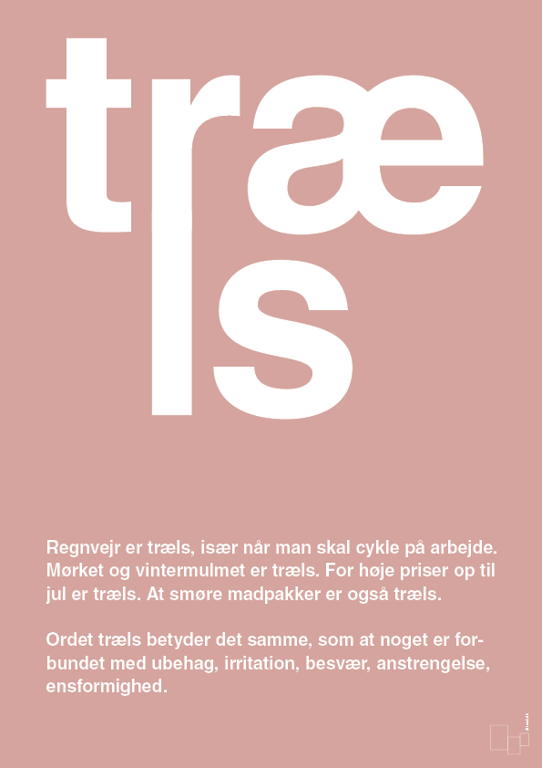 træls - Plakat med Ord i Bubble Shell