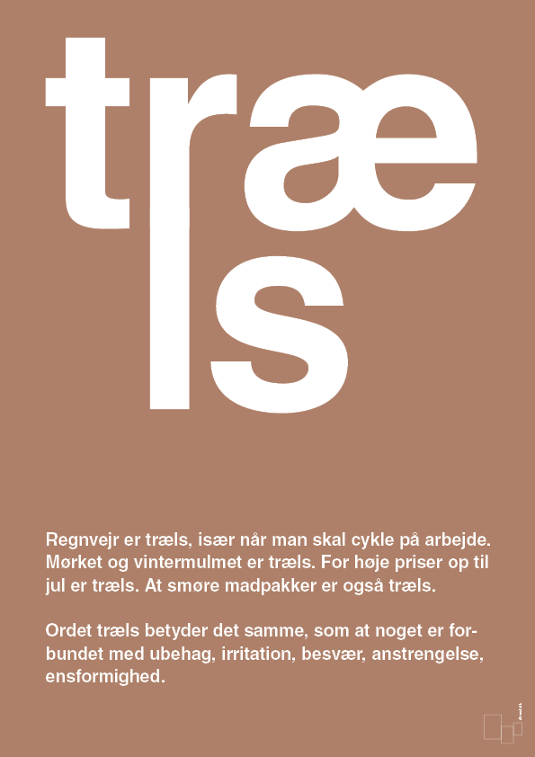 træls - Plakat med Ord i Cider Spice