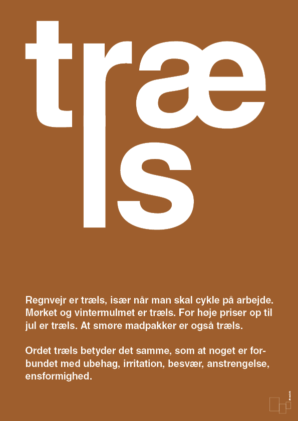 træls - Plakat med Ord i Cognac