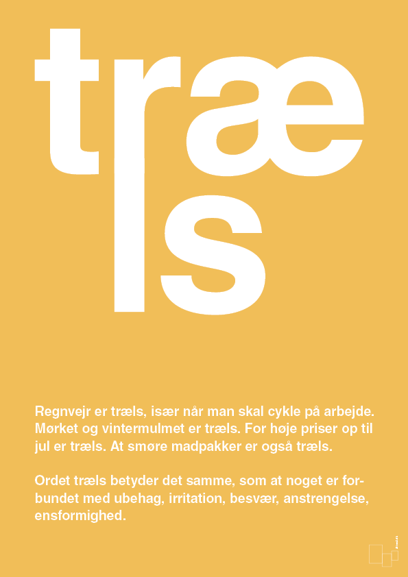 træls - Plakat med Ord i Honeycomb