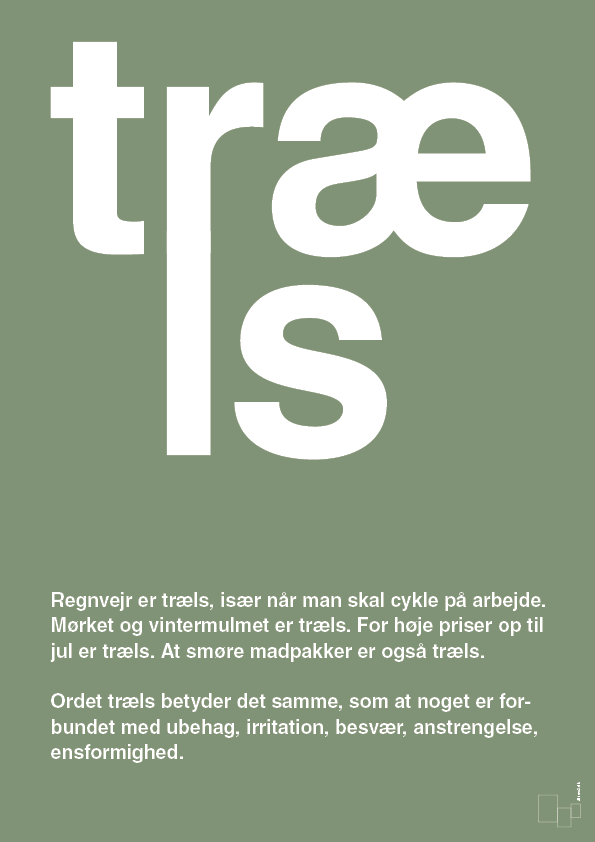 træls - Plakat med Ord i Jade