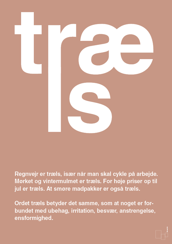 træls - Plakat med Ord i Powder