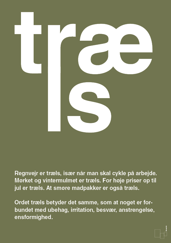 træls - Plakat med Ord i Secret Meadow