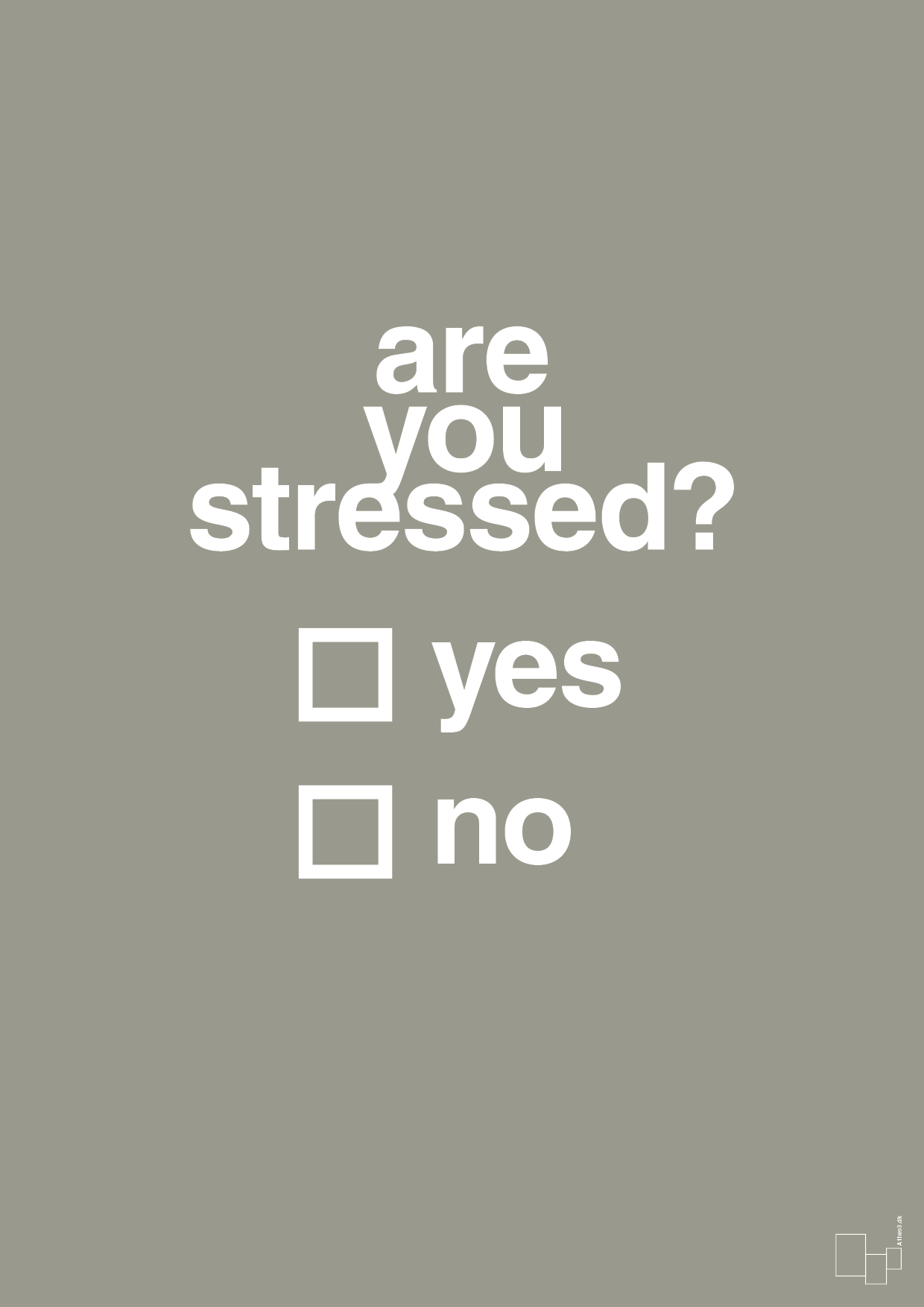 are you stressed - Plakat med Ordsprog i Battleship Gray