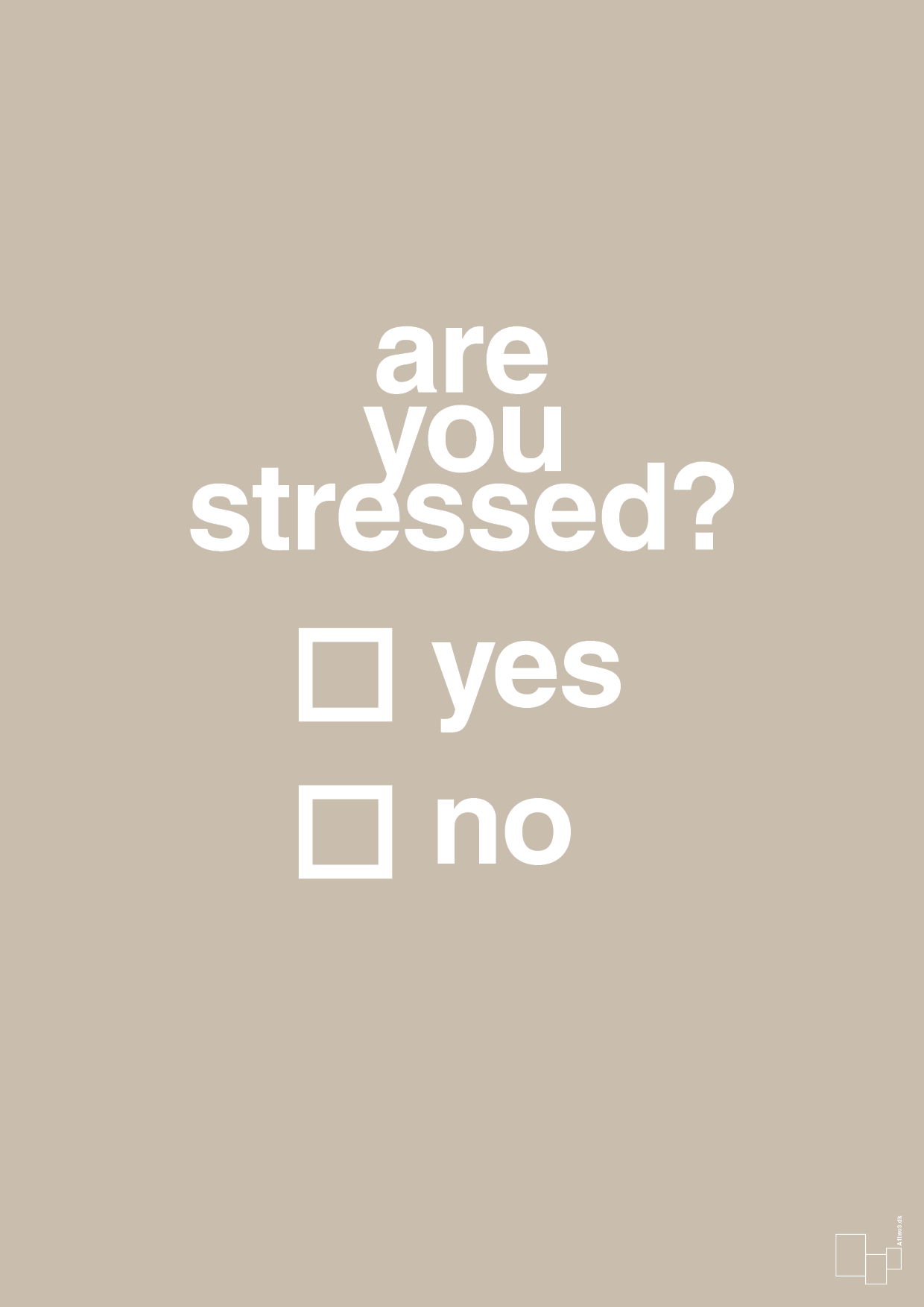 are you stressed - Plakat med Ordsprog i Creamy Mushroom