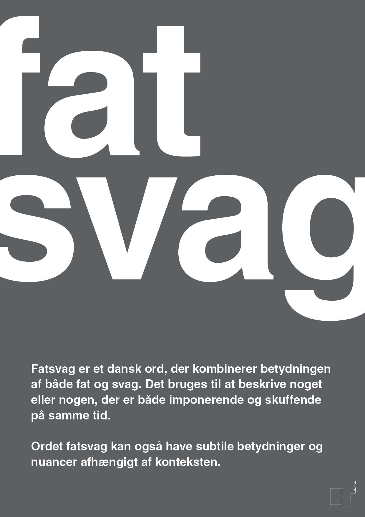 fatsvag - Plakat med Ord i Graphic Charcoal