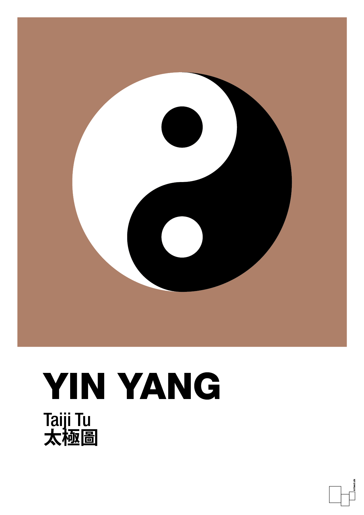 yin yang - Plakat med Videnskab i Cider Spice