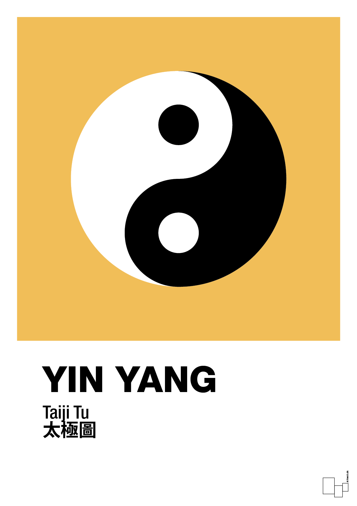 yin yang - Plakat med Videnskab i Honeycomb