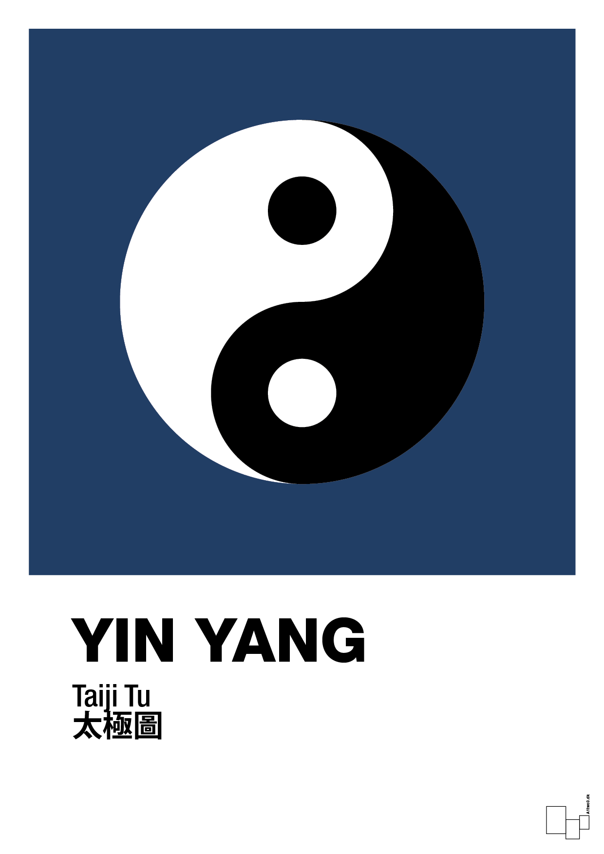 yin yang - Plakat med Videnskab i Lapis Blue