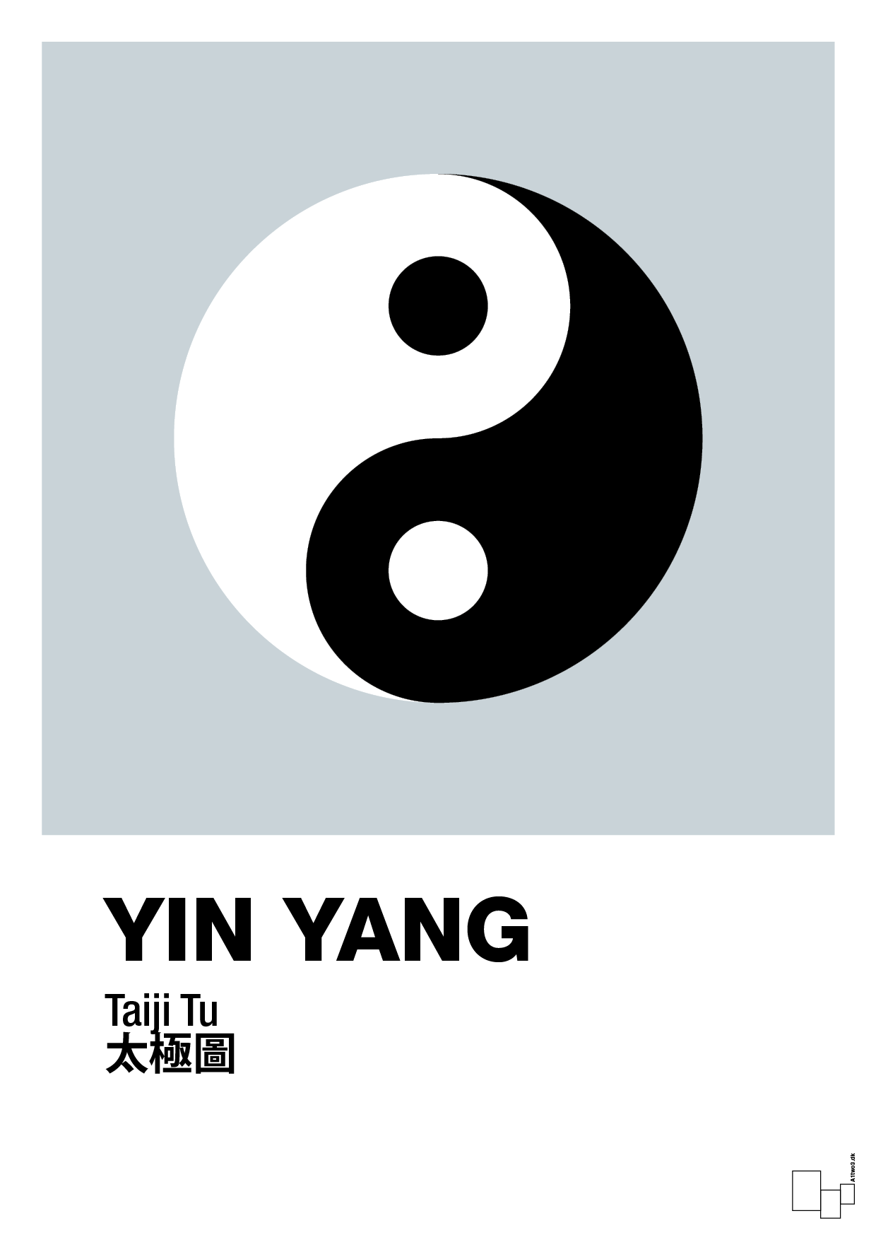 yin yang - Plakat med Videnskab i Light Drizzle