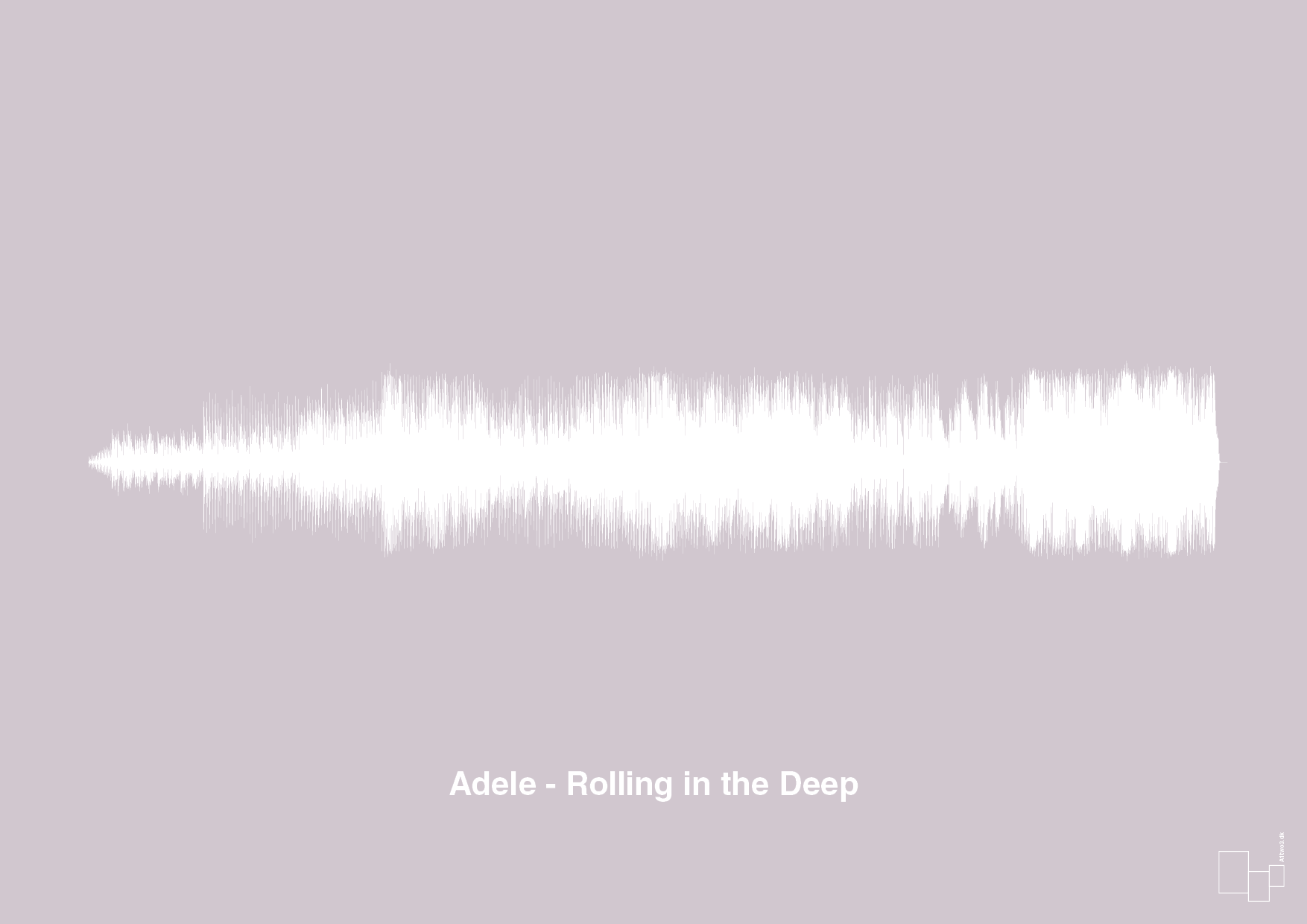 adele - rolling in the deep - Plakat med Musik i Dusty Lilac