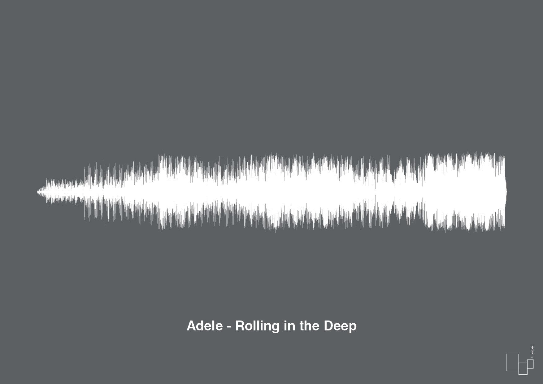 adele - rolling in the deep - Plakat med Musik i Graphic Charcoal