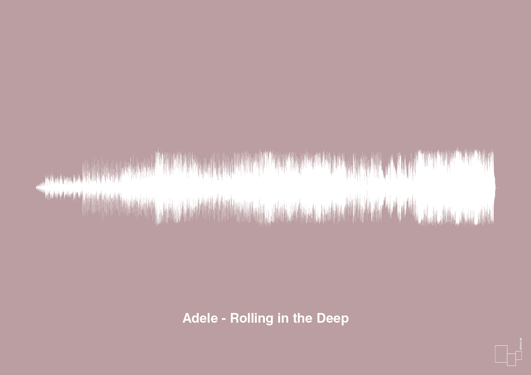 adele - rolling in the deep - Plakat med Musik i Light Rose