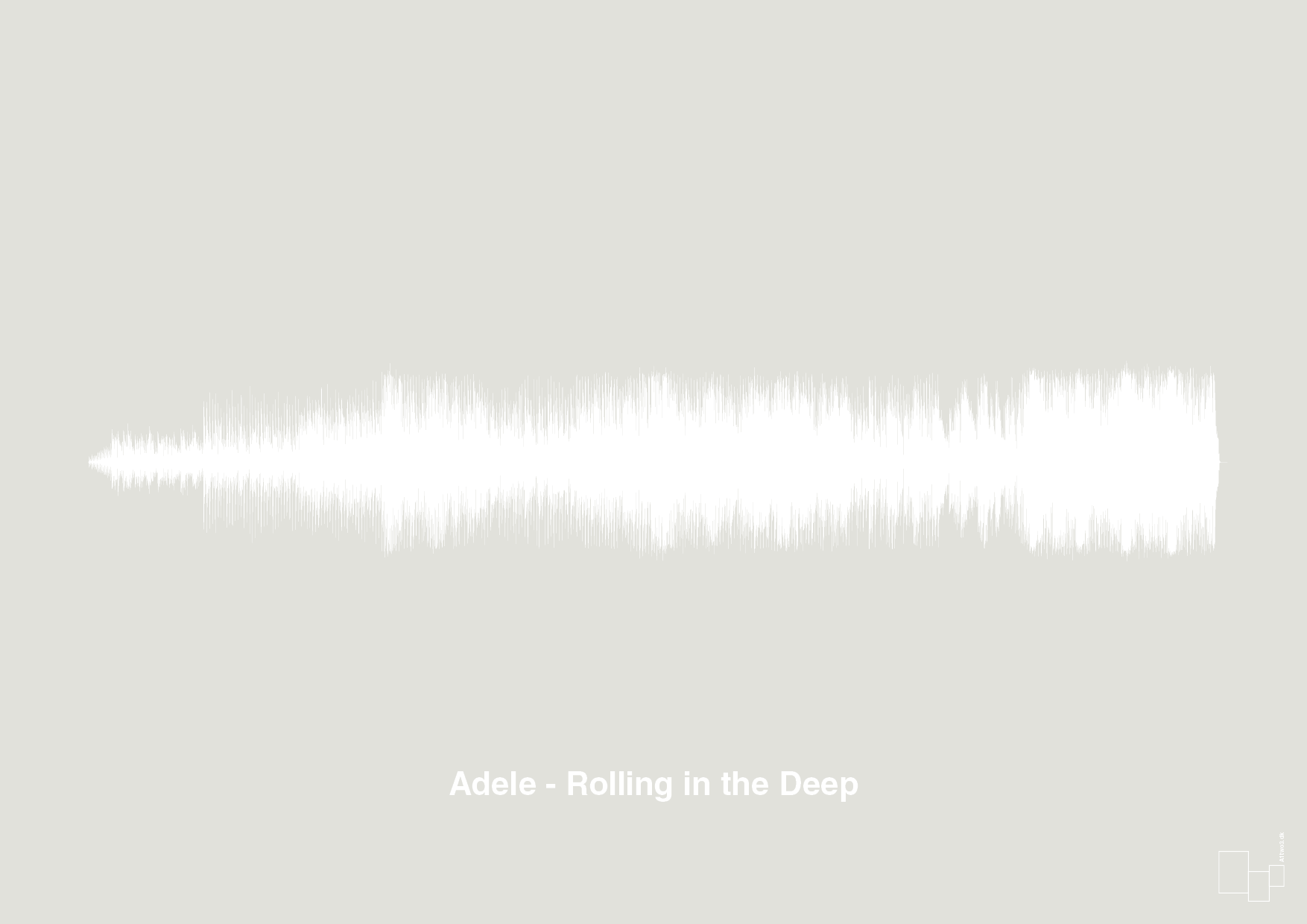 adele - rolling in the deep - Plakat med Musik i Painters White