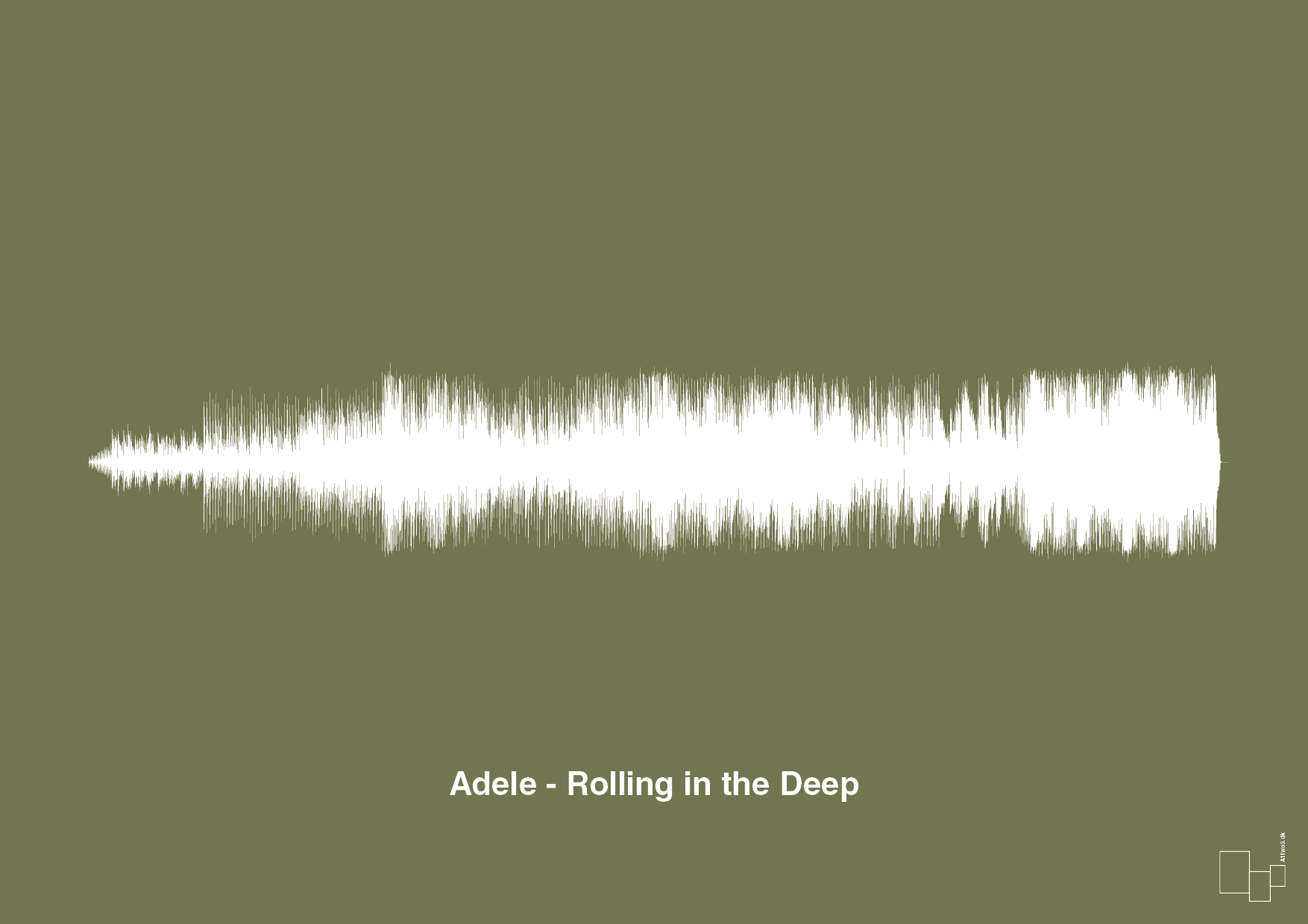 adele - rolling in the deep - Plakat med Musik i Secret Meadow