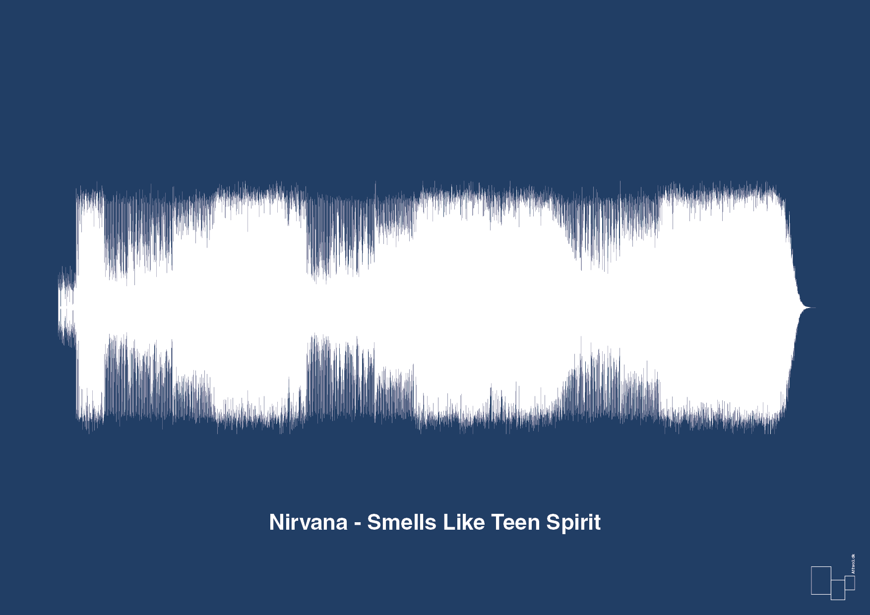 nirvana - smells like teen spirit - Plakat med Musik i Lapis Blue