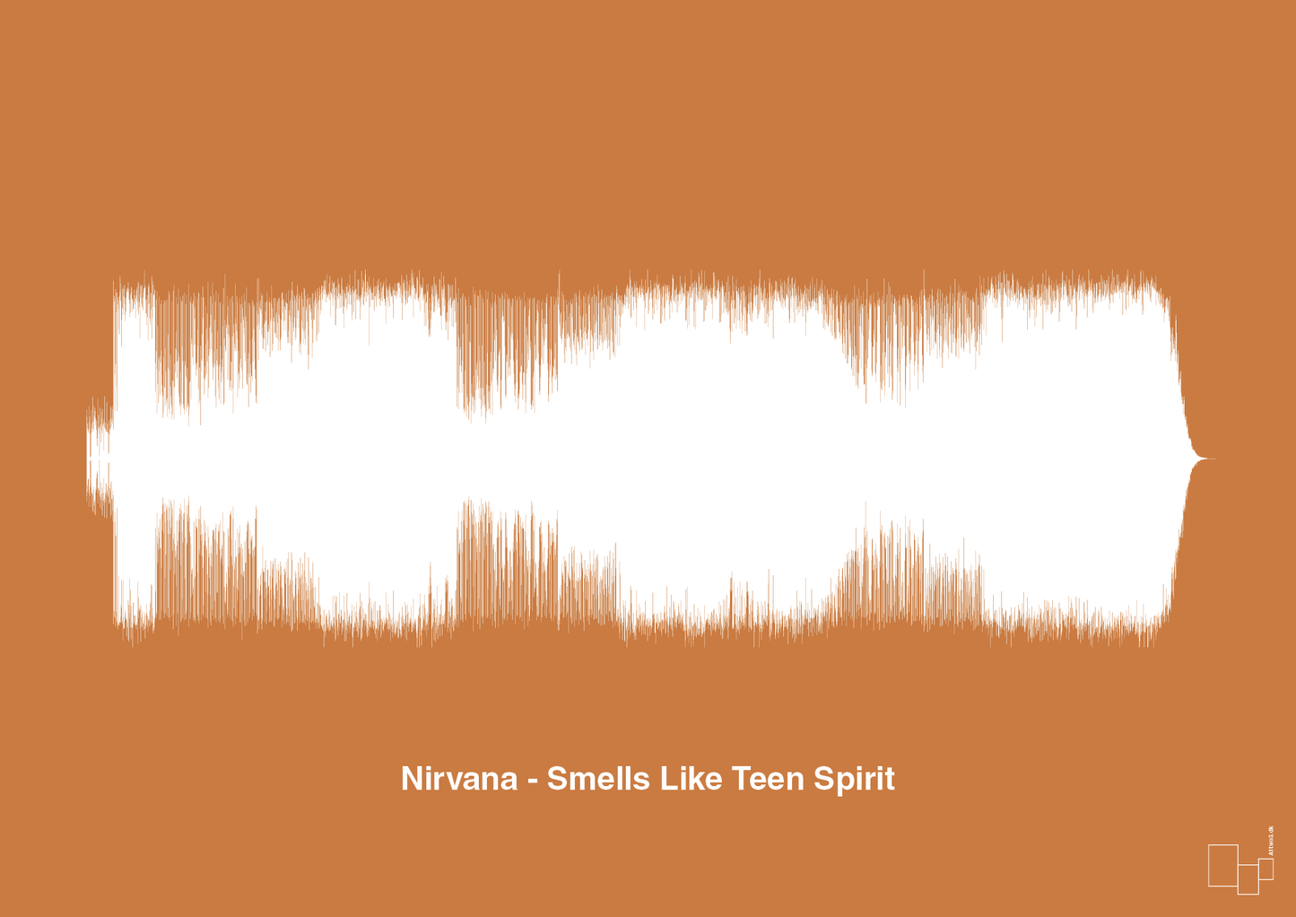 nirvana - smells like teen spirit - Plakat med Musik i Rumba Orange