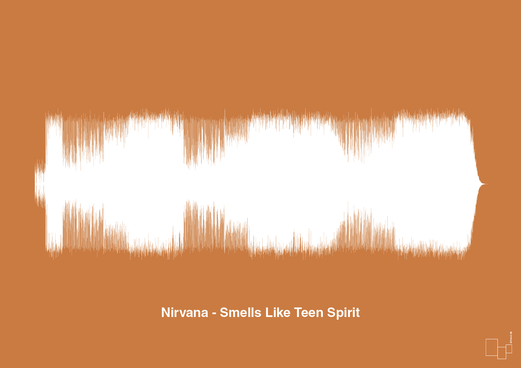 nirvana - smells like teen spirit - Plakat med Musik i Rumba Orange