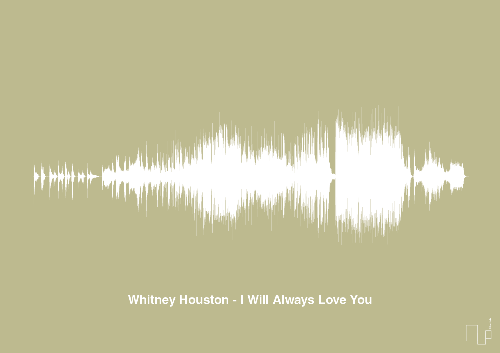 whitney houston - i will always love you - Plakat med Musik i Back to Nature