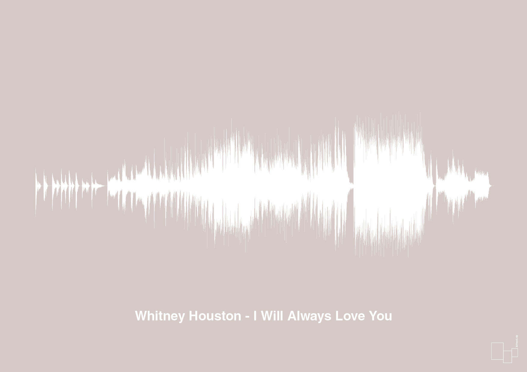 whitney houston - i will always love you - Plakat med Musik i Broken Beige