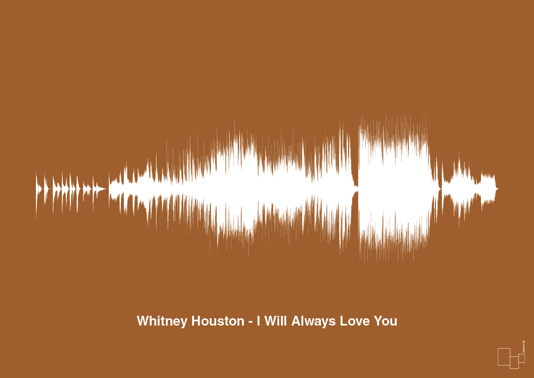 whitney houston - i will always love you - Plakat med Musik i Cognac