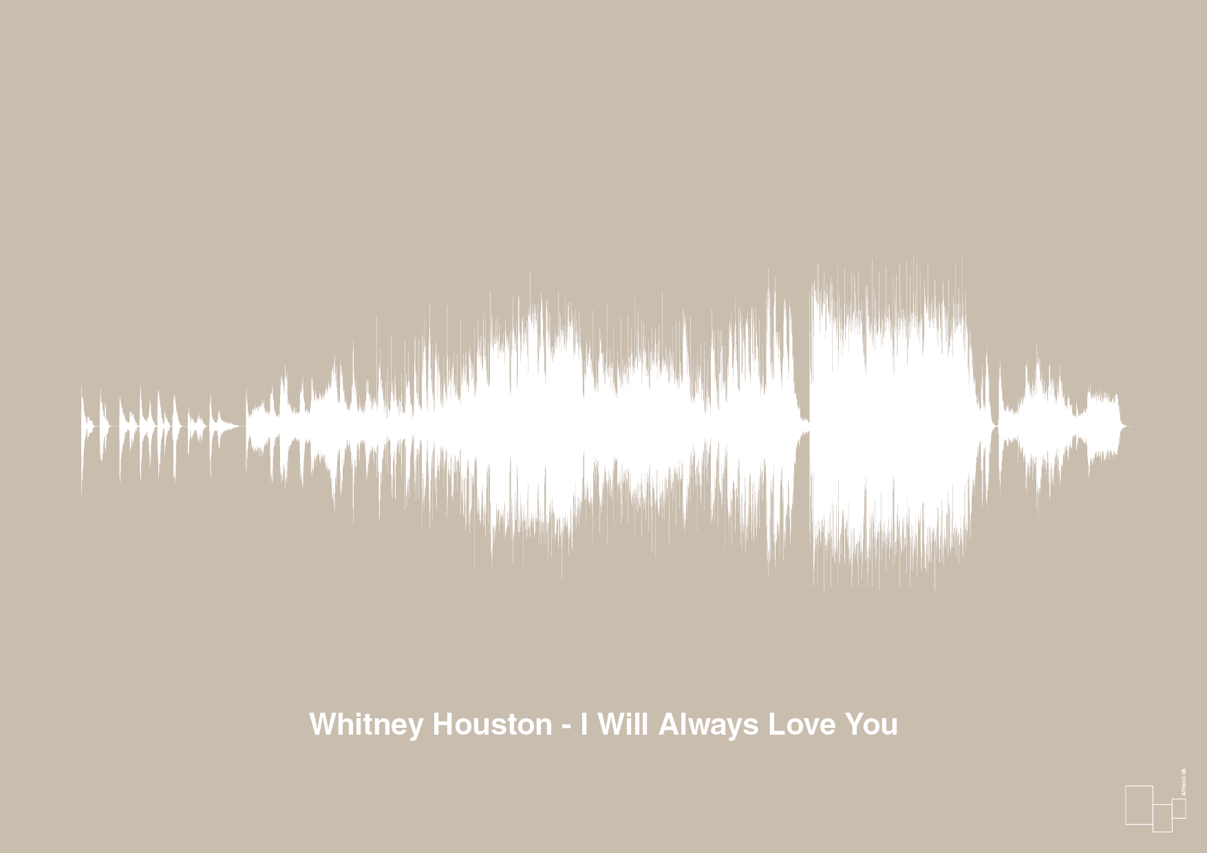 whitney houston - i will always love you - Plakat med Musik i Creamy Mushroom