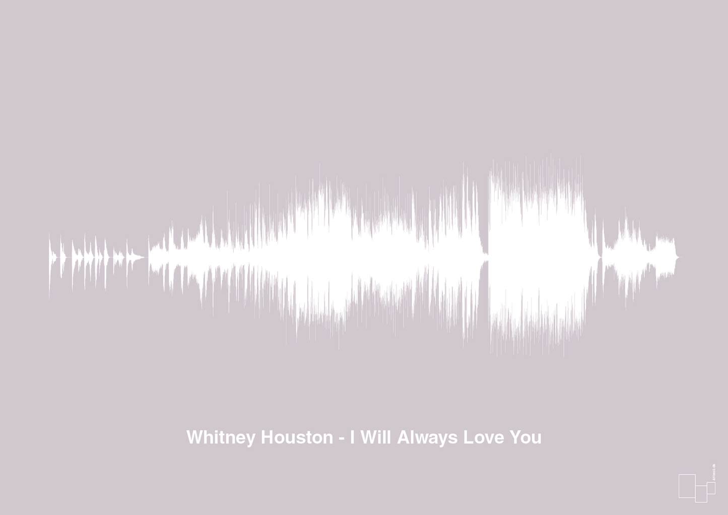 whitney houston - i will always love you - Plakat med Musik i Dusty Lilac