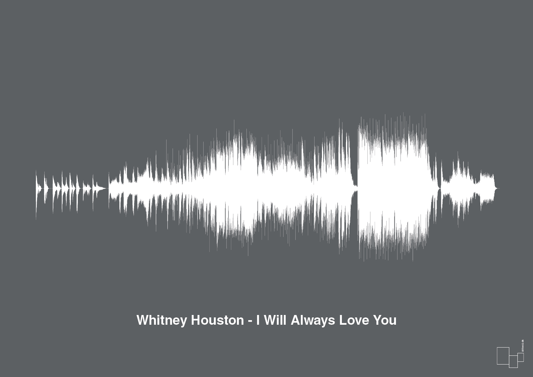 whitney houston - i will always love you - Plakat med Musik i Graphic Charcoal