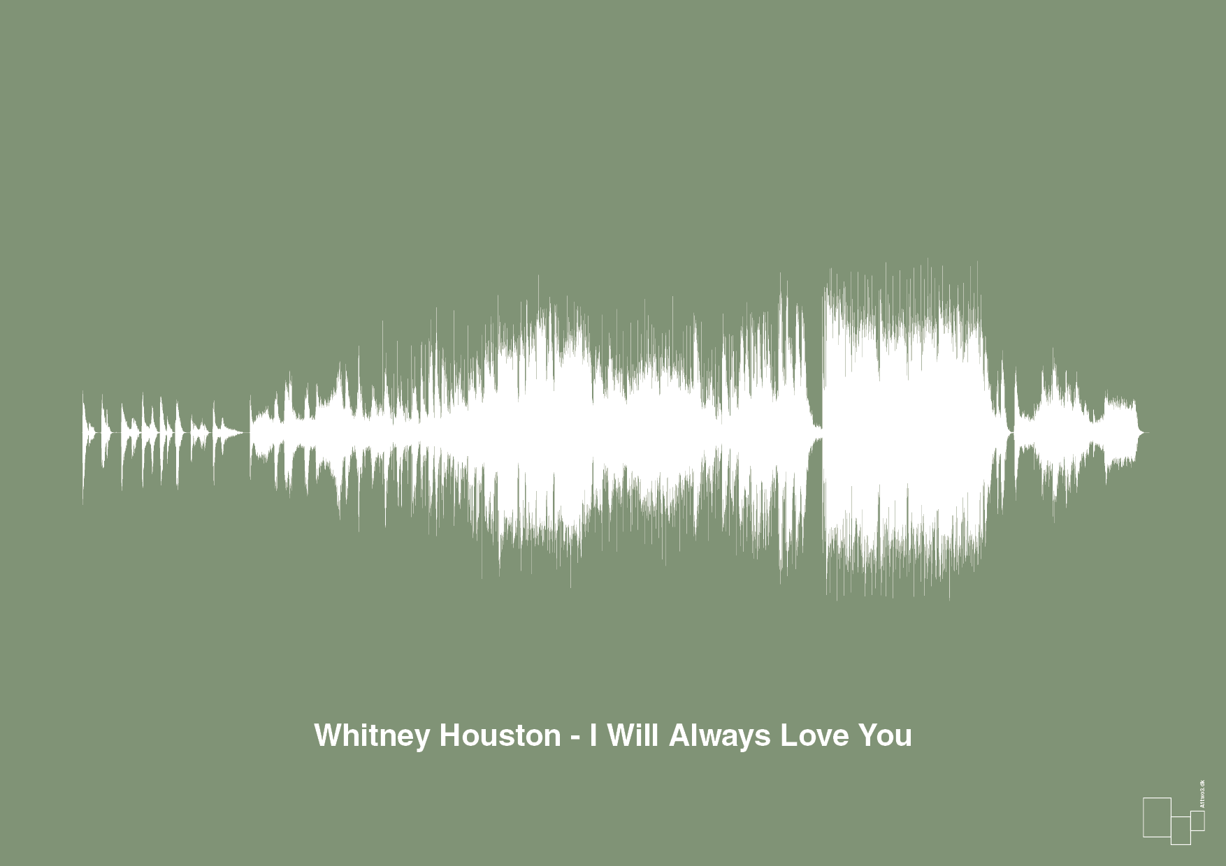whitney houston - i will always love you - Plakat med Musik i Jade