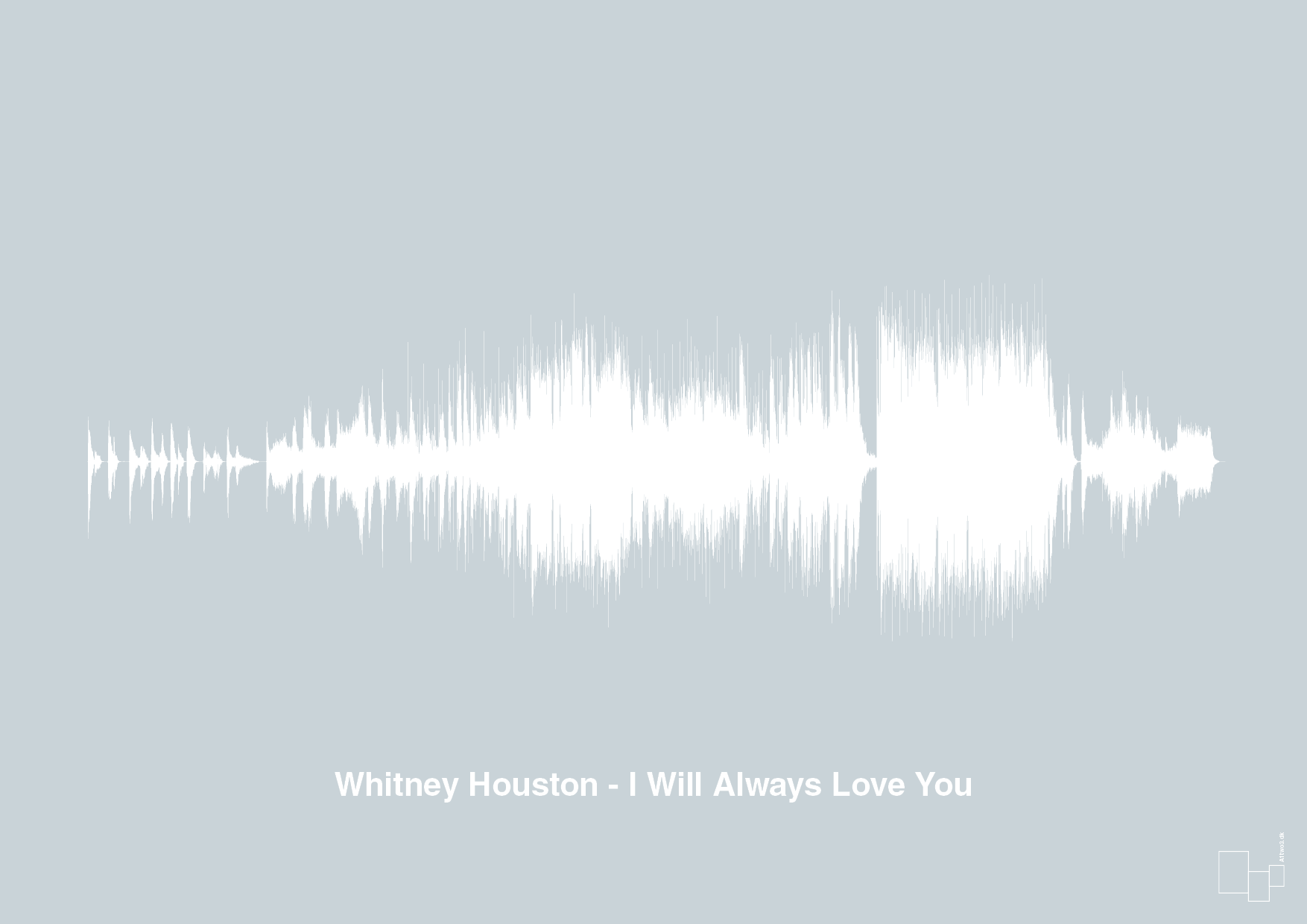 whitney houston - i will always love you - Plakat med Musik i Light Drizzle