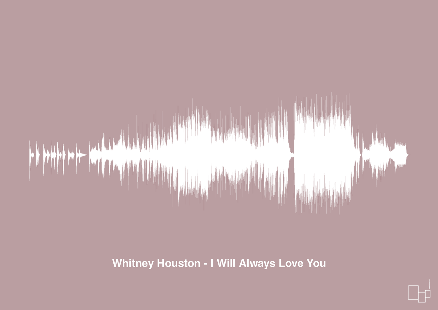 whitney houston - i will always love you - Plakat med Musik i Light Rose
