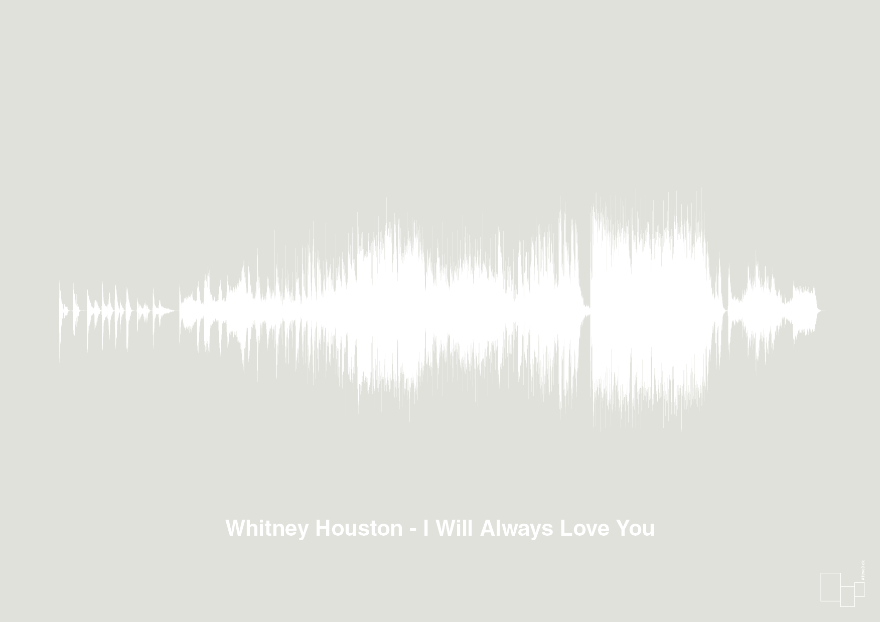 whitney houston - i will always love you - Plakat med Musik i Painters White