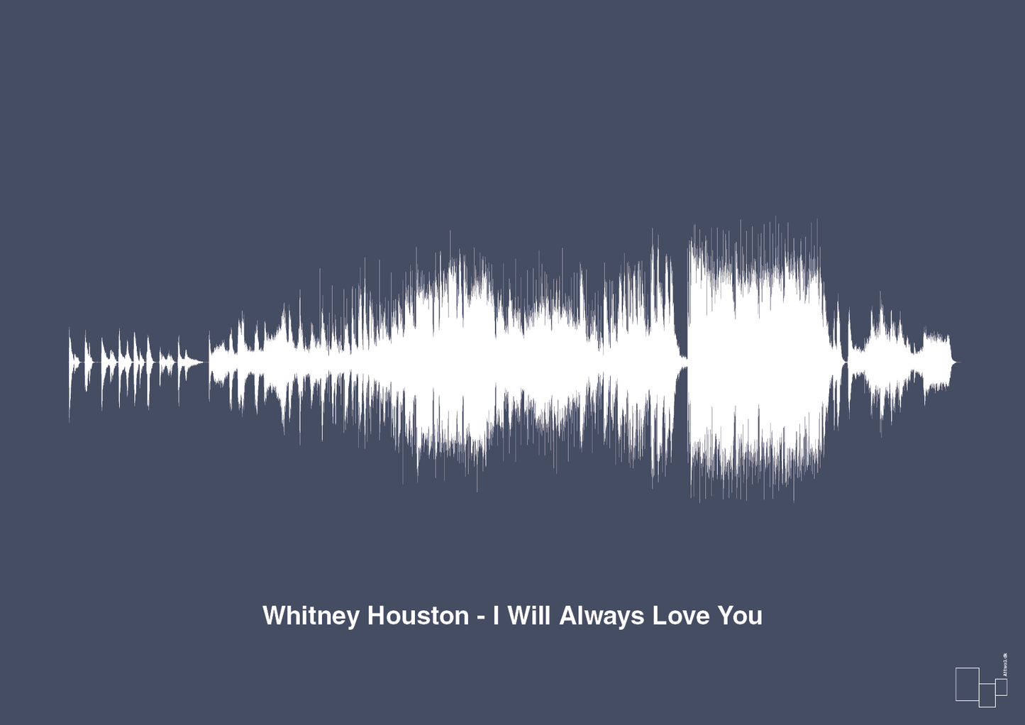 whitney houston - i will always love you - Plakat med Musik i Petrol
