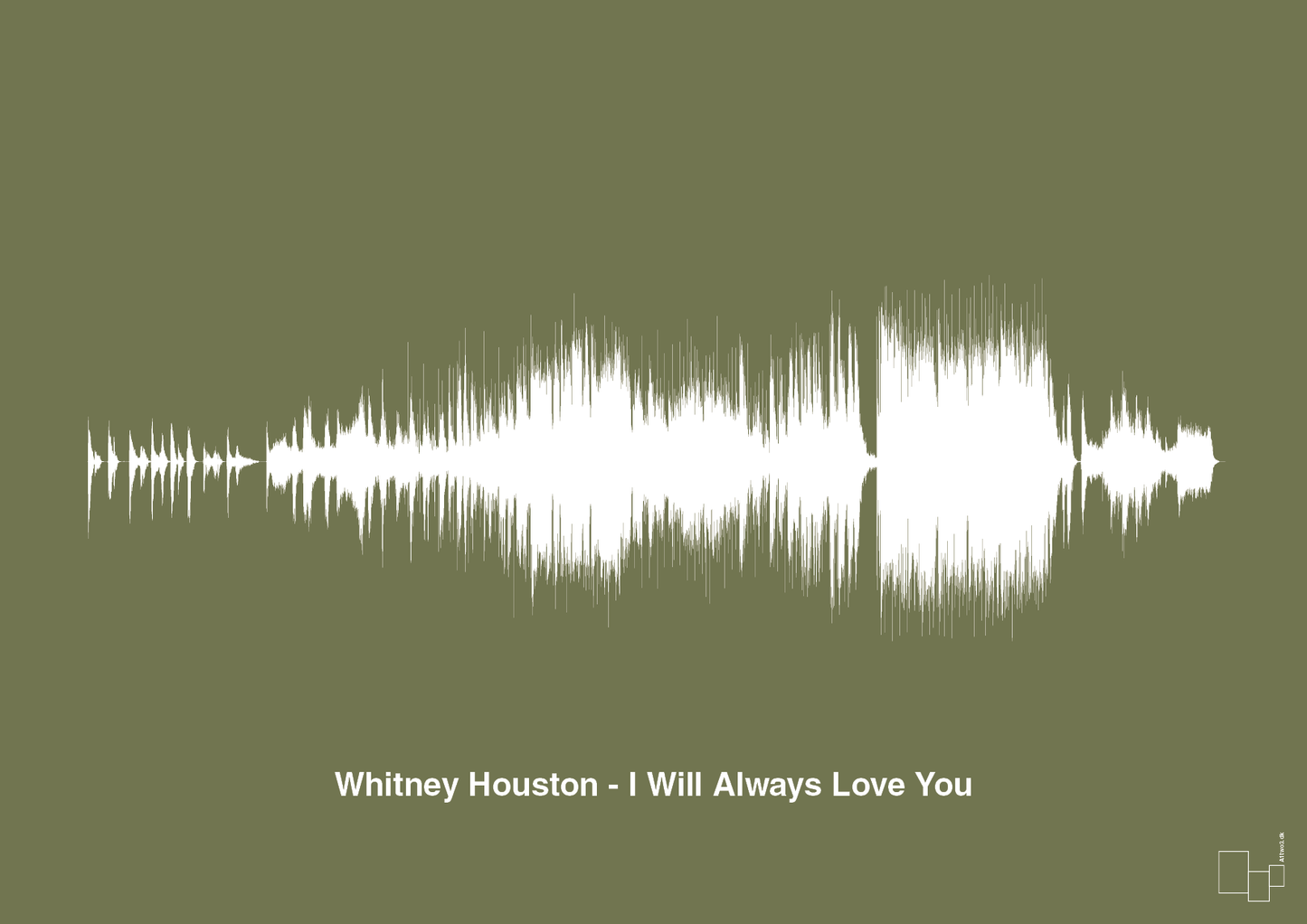 whitney houston - i will always love you - Plakat med Musik i Secret Meadow