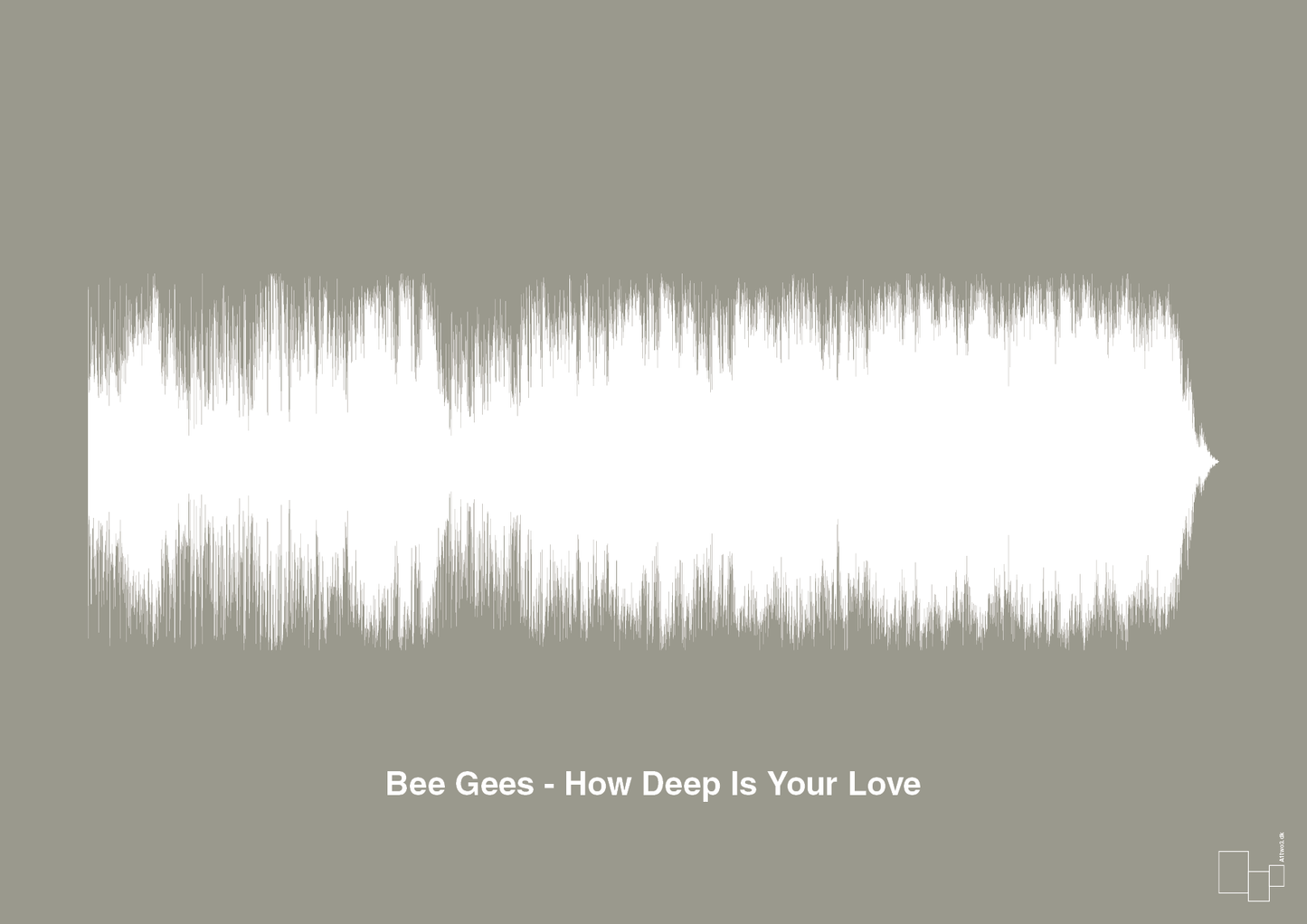 bee gees - how deep is your love - Plakat med Musik i Battleship Gray