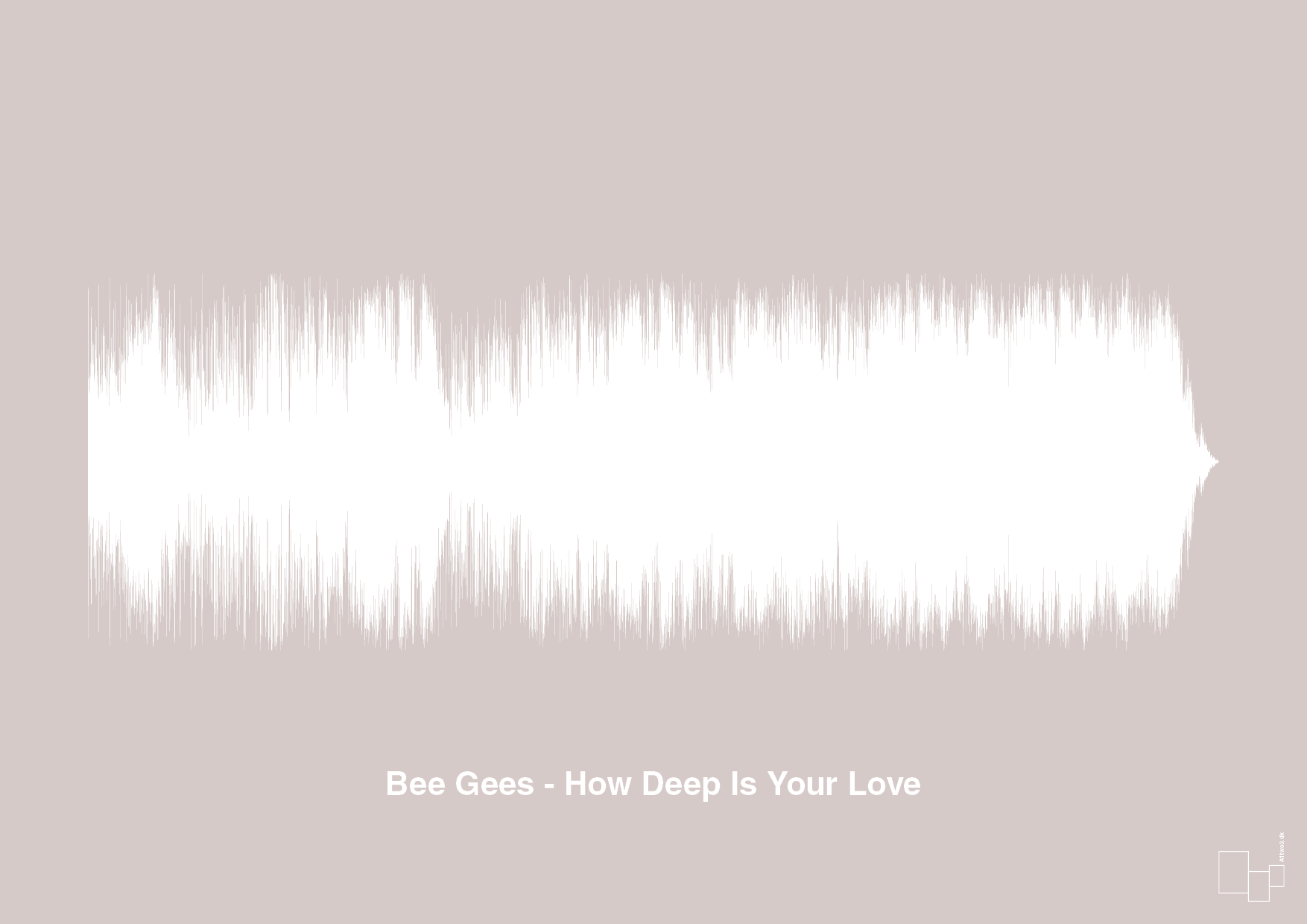 bee gees - how deep is your love - Plakat med Musik i Broken Beige