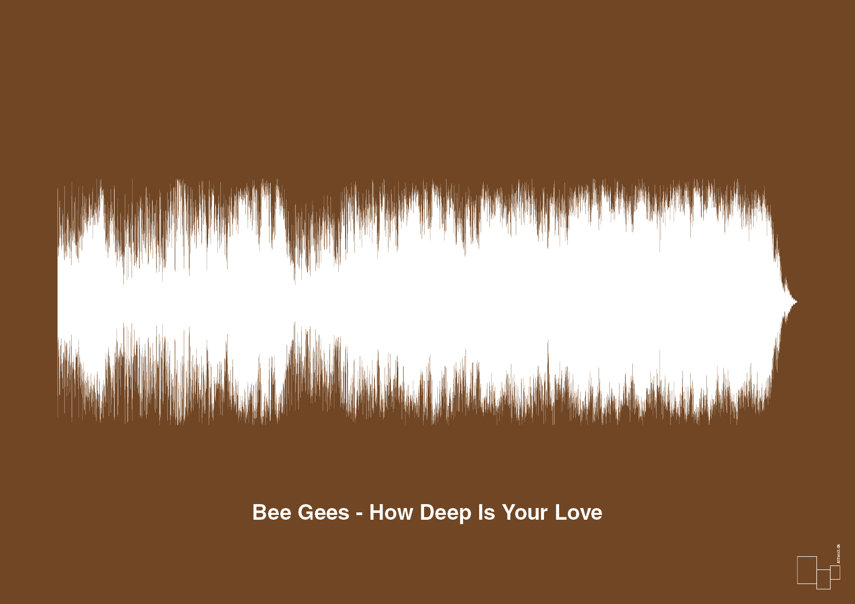 bee gees - how deep is your love - Plakat med Musik i Dark Brown