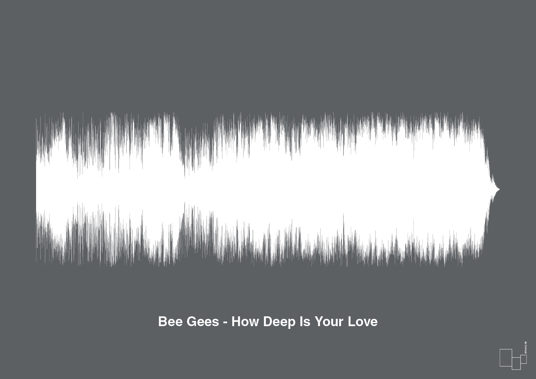 bee gees - how deep is your love - Plakat med Musik i Graphic Charcoal