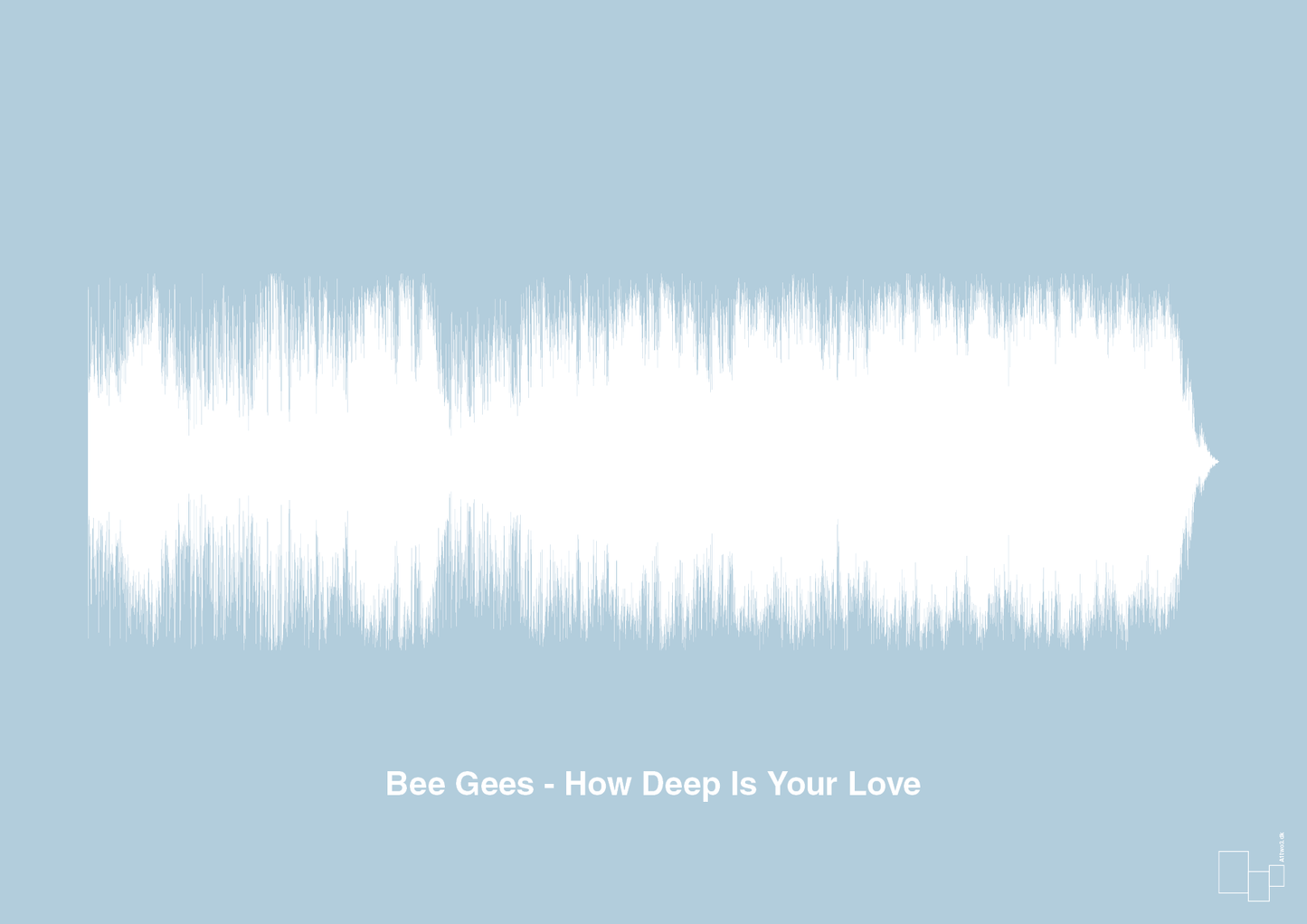 bee gees - how deep is your love - Plakat med Musik i Heavenly Blue