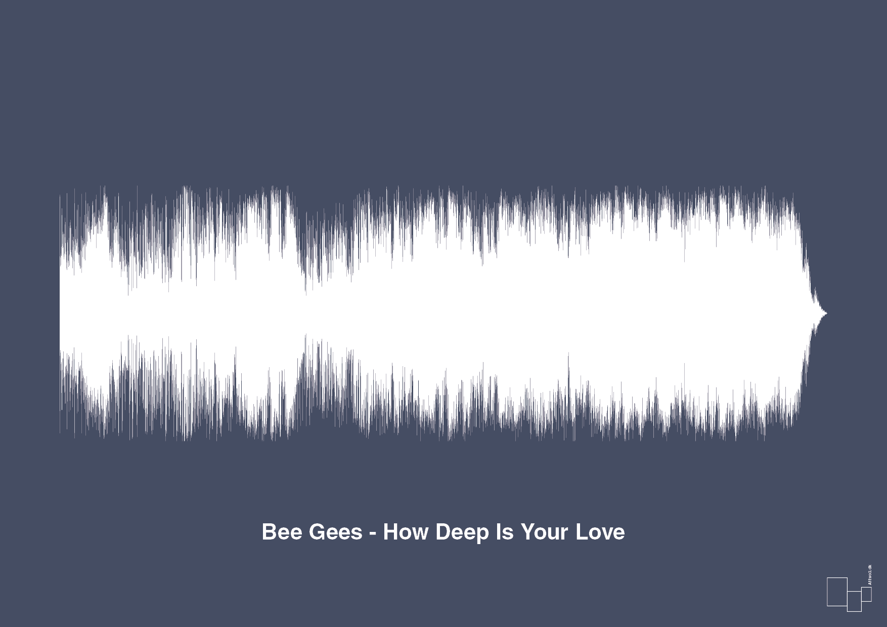 bee gees - how deep is your love - Plakat med Musik i Petrol