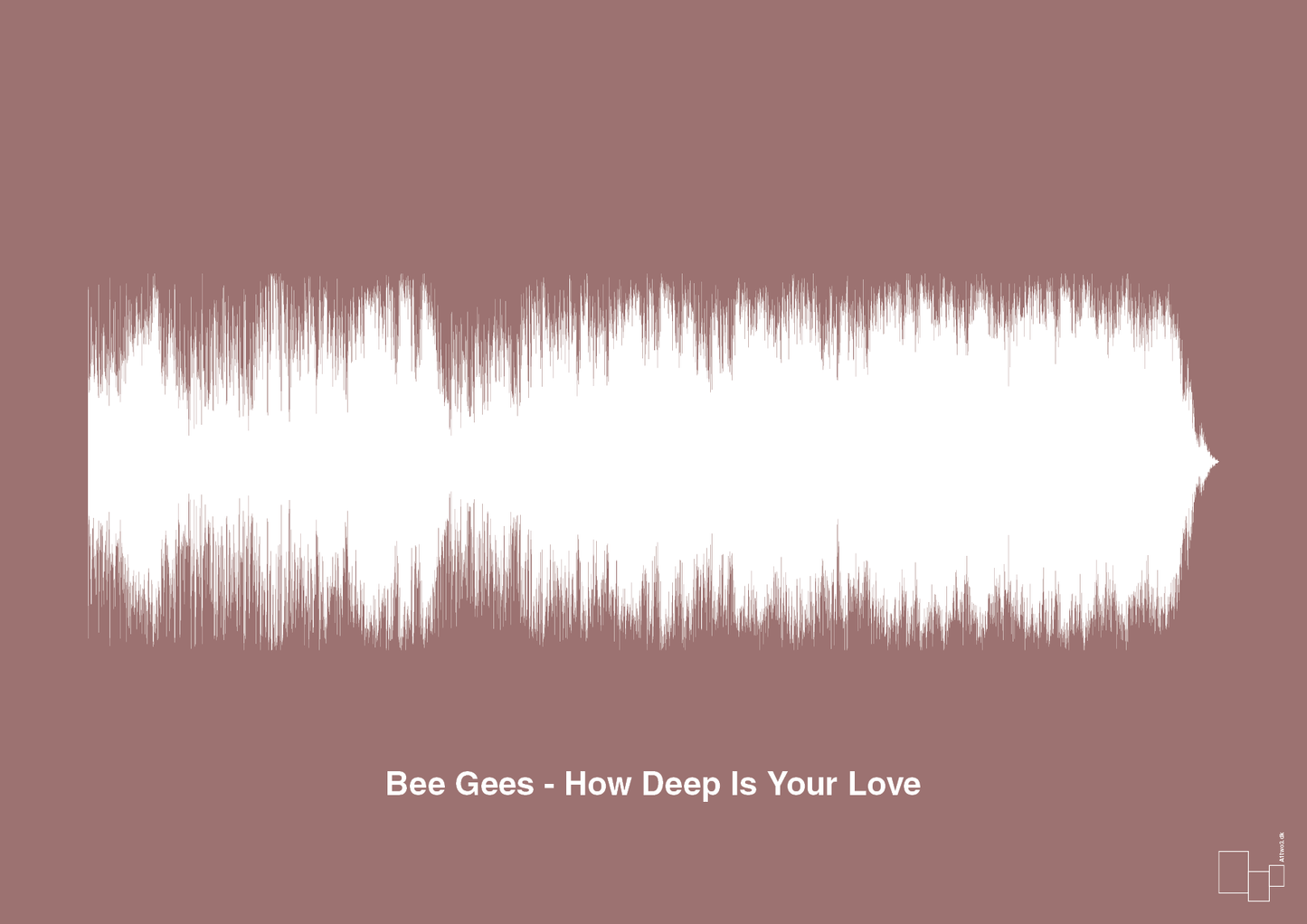 bee gees - how deep is your love - Plakat med Musik i Plum