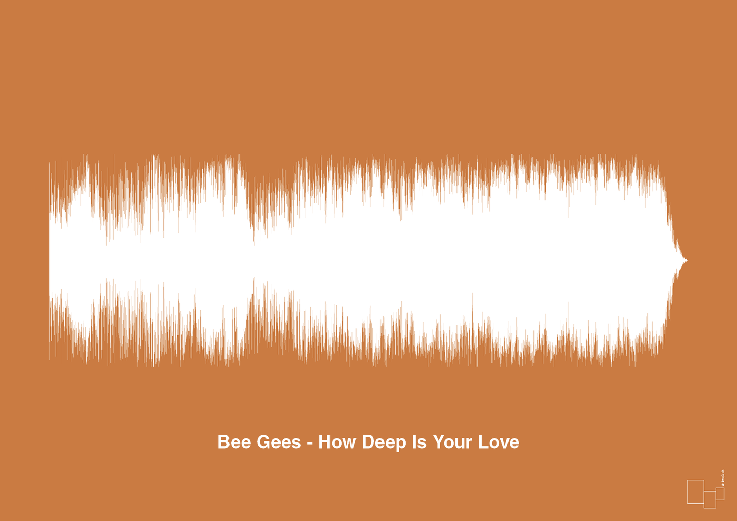 bee gees - how deep is your love - Plakat med Musik i Rumba Orange