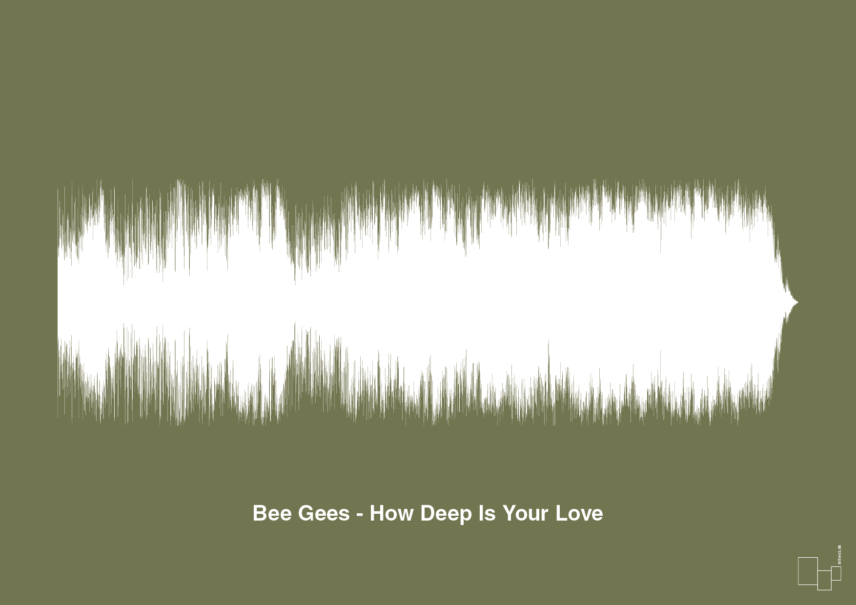 bee gees - how deep is your love - Plakat med Musik i Secret Meadow