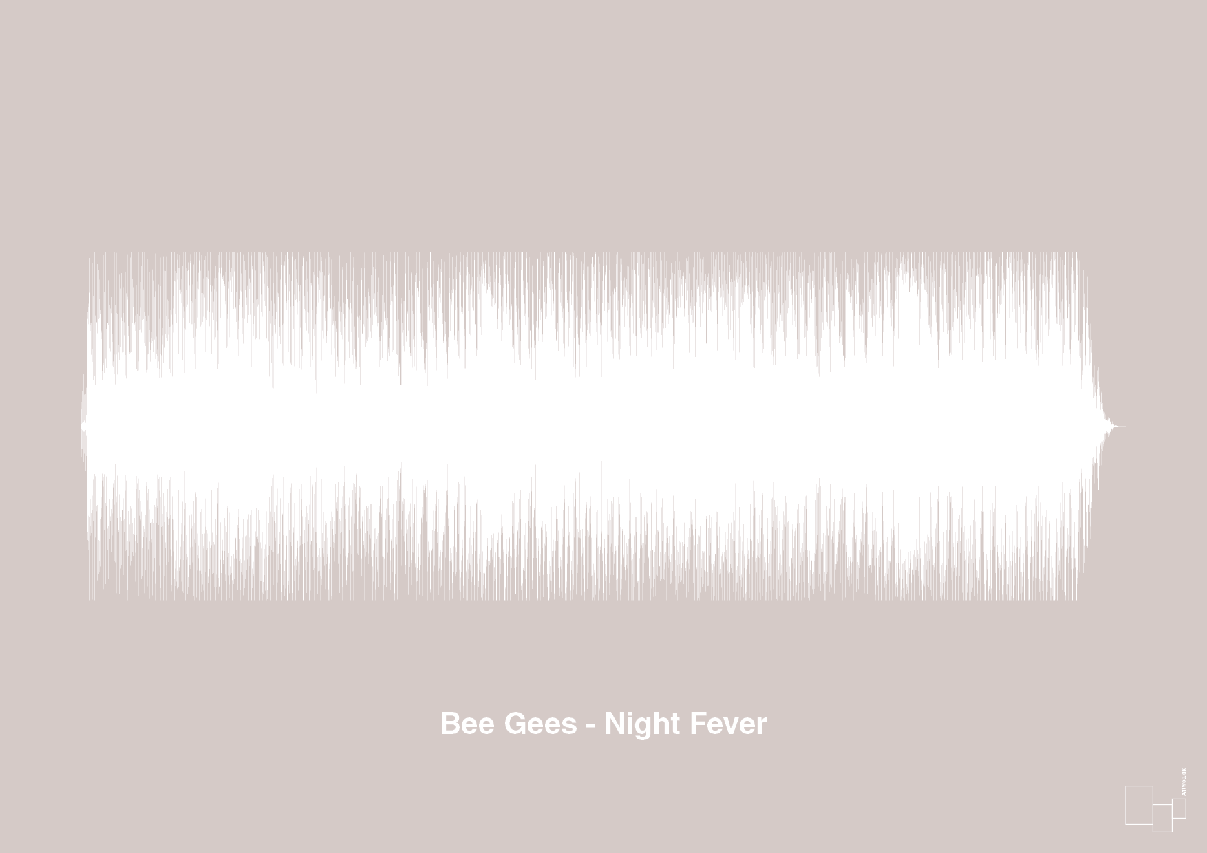 bee gees - night fever - Plakat med Musik i Broken Beige